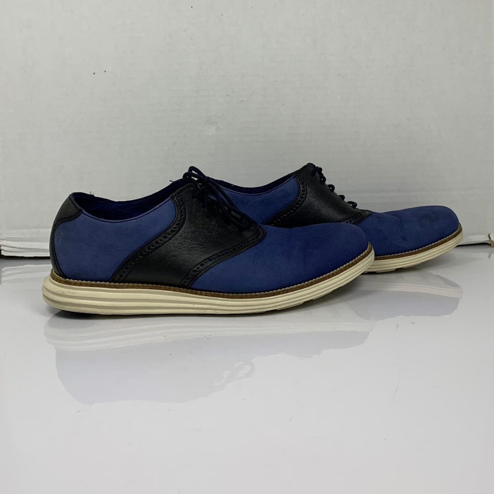 Cole Hann Men's Blue & Black Oxford Lace Shoes Size 11